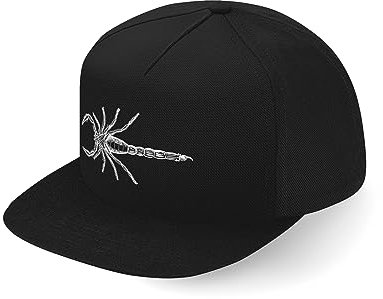 Scorpion Fullcap Art Spirit Animal Fullcap Art Flat Bill Snapback Cap, Nero , Etichettalia unica