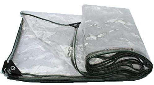 RajoNN Camping tent Tarps,Awning Tent Tarpaulin 99% Transparent Thick 0.5Mm Anti-Aging Anti-Tearing Sunscreen Waterproof Plastic Sheet Greenhouse Outdoor Sports Ground Cover,2M×5M (2M×4M)