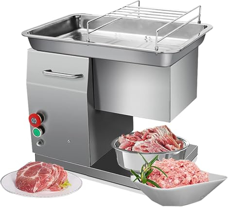 YOtat Cortadora Cortadora De Carne Fresca - para Supermercado, 250 Kg/H (Pieza, Seda, Terrón), Cortadora - Cuchilla Especial Endurecida, para Restaurante, Hotel, Cocina Caten