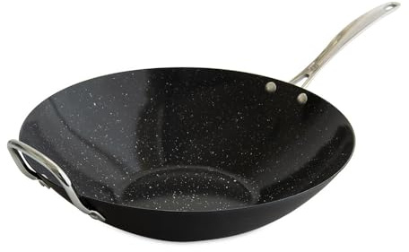 Nordic Ware Basalt Aluminized Steel Spun Wok, 14-Inch, Ceramic Coating