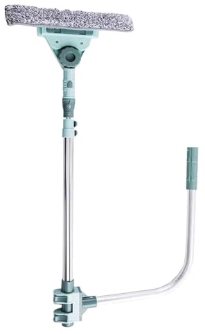 Équipement de nettoyage de fenêtre, essuie-glace réglable, lave-glace avec poignée télescopique, essuie-glace avec tige d'extension, essuie-glace de fenêtre avec tige en forme de U