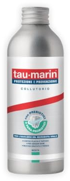 tau-marin Mundspülung mit Präbiotika und Para-Probiotika, die das Gleichgewicht der Mikrobiota im Mund unterstützen, hält die Mundschleimhaut frisch, hydratisiert und geschützt, Geschmack zarter