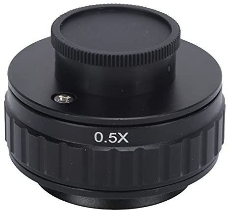 Obiettivo Adattatore 0,5X per Microscopio, Adattatore con Attacco C per Campo Visivo Espandibile, Fotocamera per Sensori 2/3 Pollici a 1 Pollice