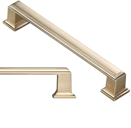 CILEYTION 10 Stück Griffe Für Küchenschränke Schrankgriffe Gold, 160mm Lochabstand Möbelgriffe Gold, Türgriffe Küche und Türgriffe Schrank