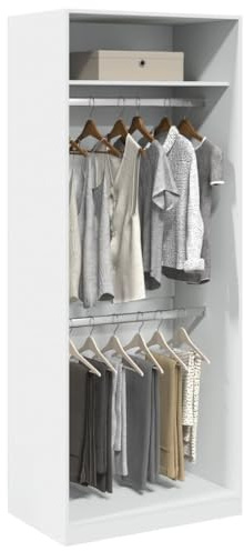 Gecheer Armoire de Couloir en Bois d'Ingénierie - Grand Rangement & Design Élégant pour Petits Espaces