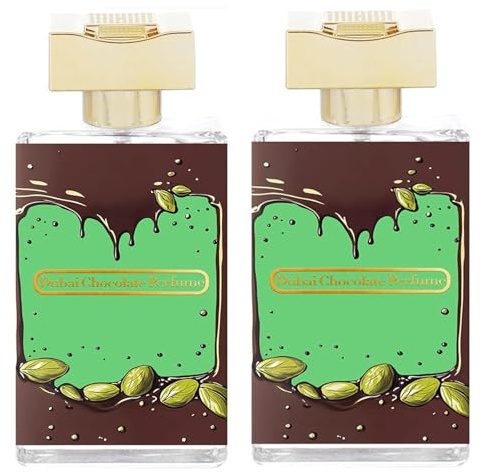Perfume de chocolate Dubai, perfume de pistacho de barra de chocolate para difusores, perfumes aromaa para mujeres y hombres, alcohol libre de alcohol (2PCS)