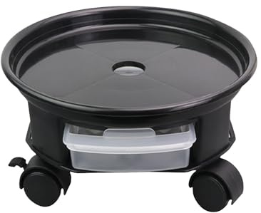 Generisch Rullo per piante in plastica, 24/27/30/35 cm, rotondo, portata 0,48 – 0,82 kg, con ruote universali per interni ed esterni