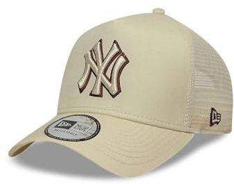 New Era MLB Adjustable Yankees Trucker KepsEra Damer/Herrar - meshkeps basebollkeps keps Snapback, med skärm, skärm Sommar-Vinter Vår Sommar Höst Vinter - One Size cremevit