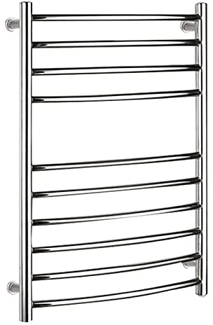 /Electric Radiator, Wall Mounted Heated Towel Rack for Bathroom, 304 Stainless Steel Electric Heated Towel Rail, Polished, Energy Efficient 88W (Plug in)