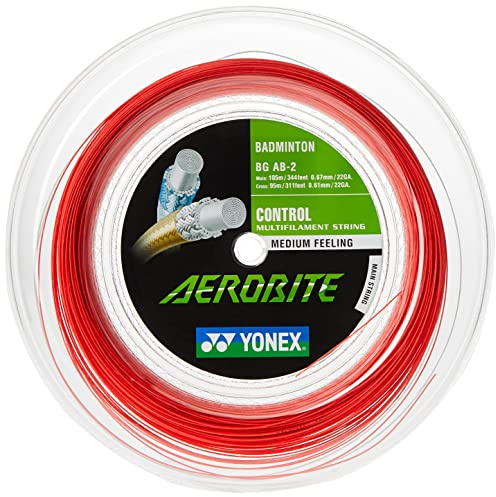 Yonex Aerobite 200 m röd och vit badmintonsträng
