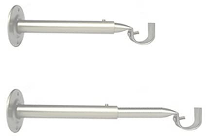 Migliori venduti - Supporto Parete Estensibile e Regolabile per Tende Bar, Ø 19 mm, Lunghezza 18-25 cm, Raso Colori Nichel (Un Insieme di Supporti 2 Barre)