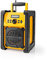 Ex-Pro Baustellen-FM-Radio mit Bluetooth, IPX5 wasserabweisend, tragbarer, robuster Lautsprecher mit AUX-Eingang, 20 Voreinstellungen und Tragegriff, batterie- oder netzbetrieben, Gelb