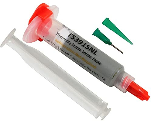 Chip Quik TS391SNL Thermally Stable Solder Paste No-Clean Sn96.5/Ag3.0/Cu0.5 T4 (15g syringe)