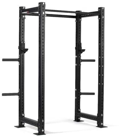 Titan Fitness X-3 Series Short Bolt-Down Power Rack with Weight Plate Holders 24-in. Depth