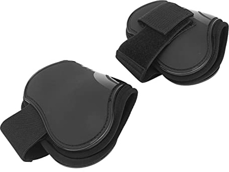 Botas Ajustables para Patas de Caballo, Botas de Apoyo para Caballos Protector de Patas de Caballo Botas de Tendón de Caballo 4 Piezas para Salto de Caballo para(negro, Par mediano de patas traseras)