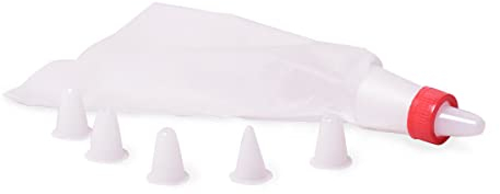 Juego de 7 mangas pasteleras de plástico, manga pastelera grande reutilizable, jeringa decorativa, jeringa de guarnición, 6 boquillas, bolsas decorativas, accesorios para decoración de galletas