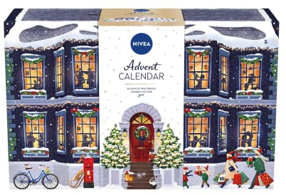 NIVEA Adventskalender 2022 (24 Stück), NIVEA Geschenkset enthält Feuchtigkeitspflege, Gesichtswäsche, Duschgel, Aftershave Balsam, Lippenbalsam, Anti-Transpiranten und mehr Geschenke für Frauen