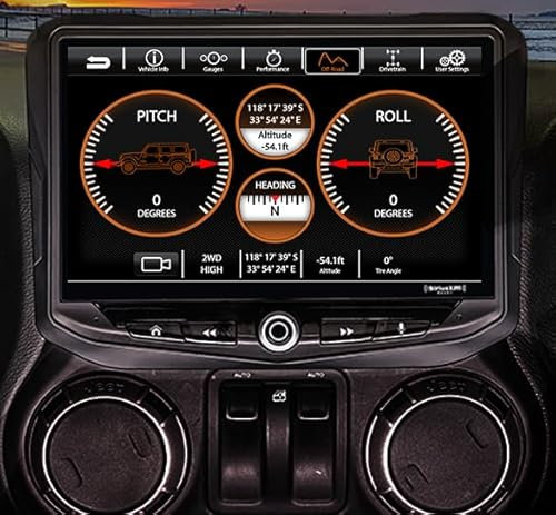 Stinger HEIGH10 Kit Complet de Radio stéréo encastrée pour Jeep Wrangler JK (2011–2018) avec écran Tactile, certifié CarPlay/Android Auto, jauges Tout-Terrain, Bluetooth, 4 entrées cam, HDMI