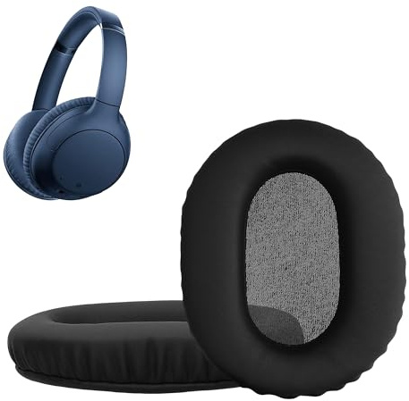 kwmobile 2x Headphone EarpPads for Sony WH-CH720N / WH-CH710N Replacement Ear Pads - Headphone Ear Covers - Black