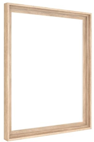MCS Canvas Float Frames 16x20 Canvas Natural Finish Frame, Vertical & Horizontal Wall Hanging Large for Canvas Paintings (1-Pack)