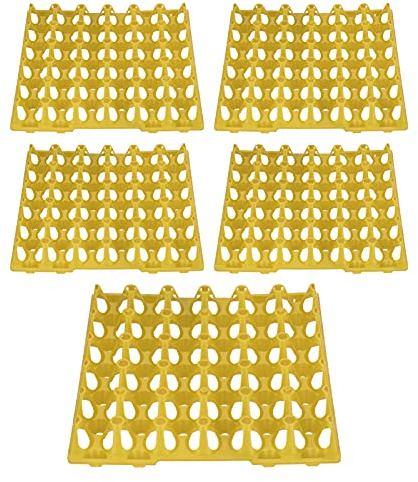 5 Pezzi di Piatti per Uova in Plastica, Cestello per il delle Uova per il Trasporto, Vassoio per Uova Impilabile, Vassoio Portauova, Portauova, Casse per il Trasporto delle