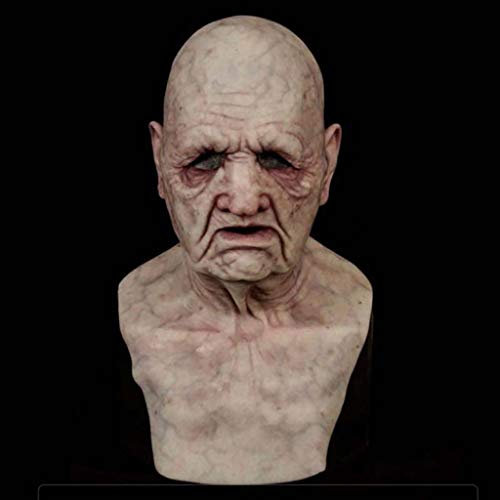 WOBCA Scream Mask,Halloween Masks Adults Halloween Contact Lenses Kids See Ghosts Leather Face Masks Carnival Cosplay Movie Role Party Props Horror Realistic Nun Mask