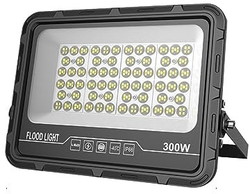 BAFEIYA Proiettore a LED Riflettore LED 200W 300W Proiettore Impermeabile Potente Lampada Da Costruzione 600W Faretto Stradale Fattoria Stadio Proiettore Quadrato(3000K,300W)