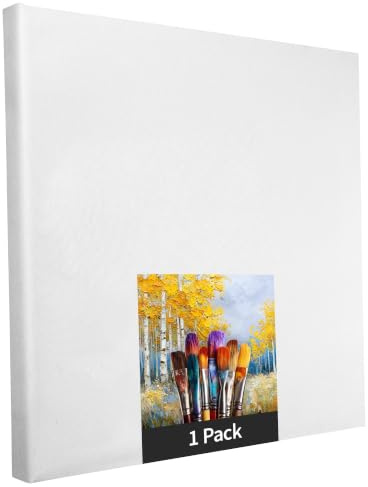 Künstlerleinwand Keilrahmen - 1 Stück - 90x90cm - weiß - zum Bemalen | Weiße Künstlerleinwand zum Bemalen, 1 Stück, 90x90cm, Keilrahmen, Polyester, für Acrylfarben und Textilfarben