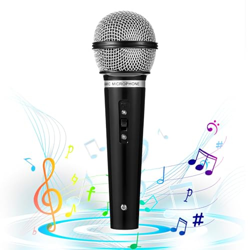 YUXIANLB Faux microphone pour simuler la parole - 1 microphone en plastique - Pour karaoké, musique, anniversaire, fête, salle de classe, jeu de simulation ou accessoire de costume