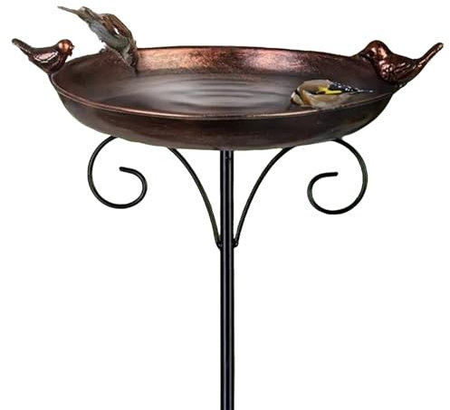 Bagno Per Uccelli All'aperto - Ciotola D'acqua, Vassoio Da Giardino | Piatto Di Bacino Patio per Fontana Cortile Attrazione Wildlife Montaggio Decorativo Monte Ornamento AD