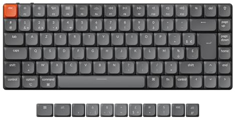 Keychron K3 Max 75% Mise en Page Clavier Mécanique sans Fil Personnalisé, 2.4 GHz Bluetooth Cable Connection QMK Programmable, Cadres en Aluminium Gateron Banane Switch pour Mac/Windows/Linux