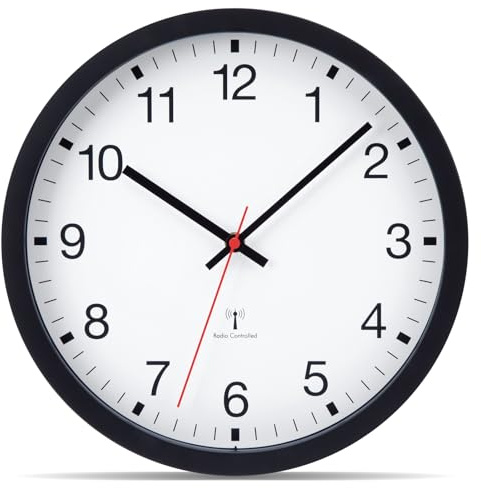 VIVILINEN Groß Wanduhr Funk 40cm Funkuhr Wand Lautlos XXL Modern Wand Uhren Gross für Wohnzimmer Küche Schlafzimmer Büro