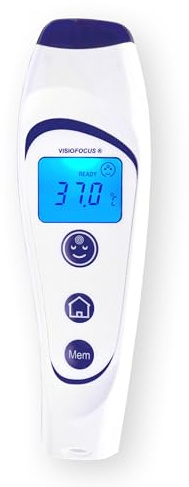 TECNIMED - VisioFocus 06400 - Medizinisches Infrarot-Thermometer zur Messung der Temperatur - Projiziert die Temperatur - Für Kinder und Erwachsene - Batterien nicht im Lieferumfang enthalten - Made