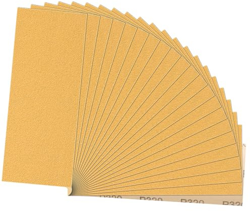 STEBRUAM Papel de Lija Grano 240 Húmedo y en Sec Lijas para Acabado de Coches,Metal,Madera,Pintura(21 hojas)