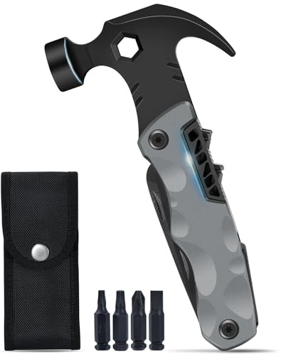 Gifts for Men Him Dad Husband - 13-in-1 Multitool Camping Accessories for Outdoor, Gardening, Repair, DIY