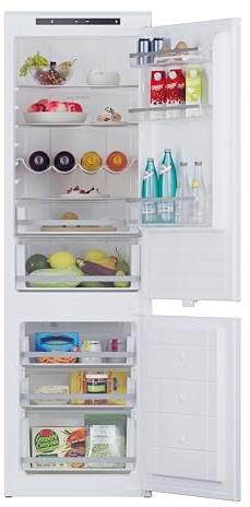 Candy Fresco Integrated Fridge Freezer, 244L, White, E Class | Built-in 2 Door Refrigerator, No Frost, Smart Contents, 177x54x54.5cm, CBBMT18EK