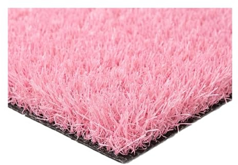 XILYZMO Pink Artificial Grass Rug - 1.2”, Outdoor High Density All-Weather Turf Mat, With Drain Holes Turf Runner Rug, Soft Synthetic Grass Runner For Backyard Decor Wedding(200x90cm)