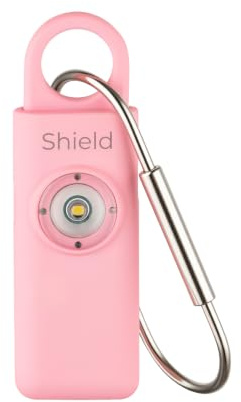 Faas Taschenalarm Wiederaufladbar – 130dB Personenalarm Schlüsselanhänger Selbstverteidigung – Notknopf mit LED-Licht & Stroboskop-Modus, Sicherheitsalarm für Frauen (Rosa)