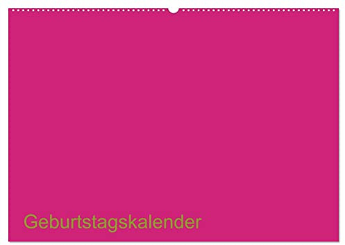 Bastel-Geburtstagskalender pink/Geburtstagskalender (Wandkalender 2026 DIN A2 quer), CALVENDO Monatskalender: Der elegante Geburtstagskalender zum Selbst-Gestalten (CALVENDO Hobbys)