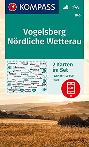 KOMPASS Wanderkarten-Set 846 Vogelsberg, Nördliche Wetterau (2 Karten) 1:50.000: inklusive Karte zur offline Verwendung in der KOMPASS-App. Fahrradfahren.