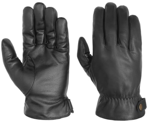 Stetson Conductive Lederhandschuhe Unifarbene Elegante Herren Herbst Winter