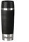 Emsa Edelstahl Isolierbecher MIT Gravur (z.B. Namen) 500ml TRAVEL Mug Grande Manschette Schwarz mit persönlicher Rundgravur, Travelmug Kaffee & Tee Thermo to-go-Becher 100% auslaufsicher