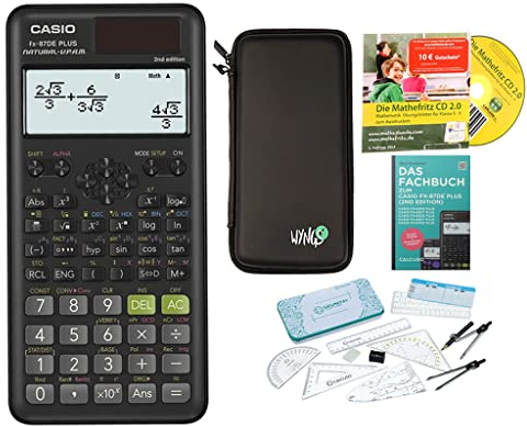 CALCUSO Streberpaket schwarz mit Taschenrechner Casio fx-87DE Plus 2nd Edition