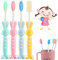 4 cepillos de dientes para niños, diseño de conejo de dibujos animados, cepillos de dientes para niños con cerdas suaves, cepillo de dientes con cerdas extrafinas para niños de 3 a 6 años