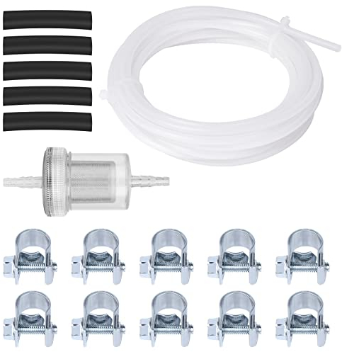 URAQT 3.9M Car Air Parking Heater Tube, 17 pcs Durable Diesel Heater Fuel Line Kit, Car Fuel Filter Crude Oil Heater with Tube Replacement Hose Clip Fuel Pipe Line for Webasto Eberspacher