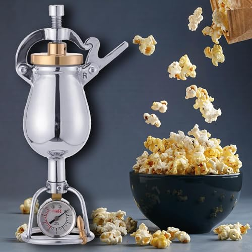 Máquina para Hacer Palomitas de maíz China, máquina para Hacer Palomitas de maíz con manivela, Mini Palomitas de maíz, Material de Acero Inoxidable, Regalos de Bricolaje para Amantes de la c