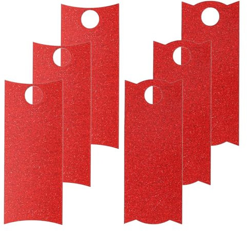 PATIKIL Plaque de Nom pour Gobelet de 40 oz 3,2 x 1,3, Lot de 12 Étiquettes Personnalisées en Acrylique Brillant pour Accessoires de Couvercle de Gobelet, Rouge