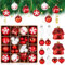 40 Piezas Bolas Arbol de Navidad, 6~4cm Bolas de Navidad Rojo y Dorado, Juego de Bolas de Navidad, Decoracion Navidad, Adornos Arbol Navidad para Adornos Navidad