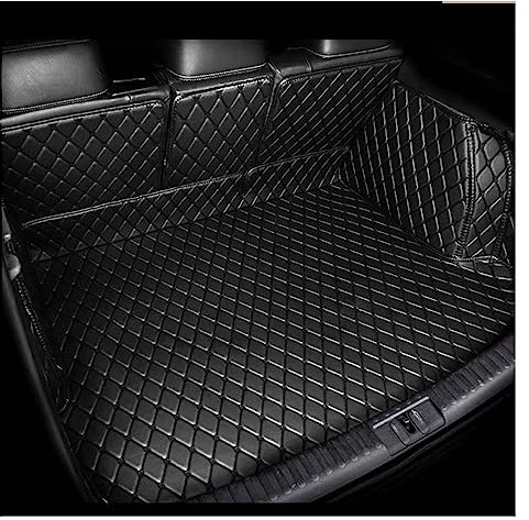DZSQOSJB Auto Kofferraummatte Für Q7 2016 2017 2018 2019 2020 2021 2022 Stamm Auto Matten wasserdichte Schutz Tank Organizer Matte Gewidmet Auto Zubehör Kofferraummatten(Schwarz,Full Cover)