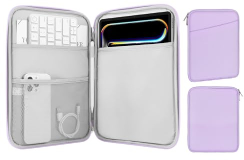 MoKo 9-11 Zoll Tablet-Tasche | Tablet-Tragetasche passend für iPad Pro 11 M4/11 iPad Air M2/iPad 10th 10, 9/iPad Air 5/4 10, 9, Violett